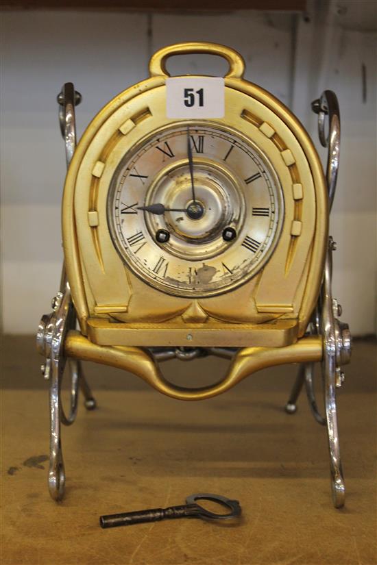 Horse show mantel clock
